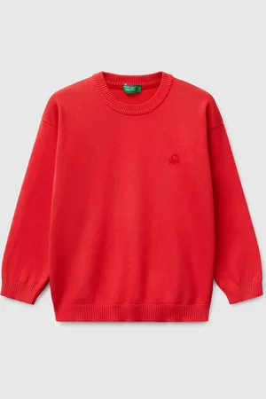 Benetton Benetton, Maglioncino In Puro Cotone Con Logo
