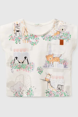 Benetton Benetton, T-shirt Boxy Fit In Cotone