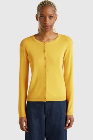 Benetton Benetton, Cardigan Girocollo In Puro Cotone
