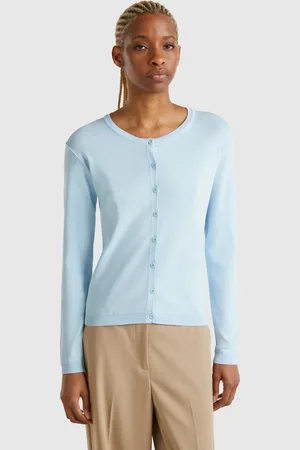 Benetton Benetton, Cardigan Girocollo In Puro Cotone