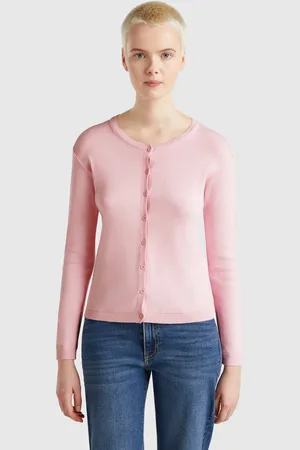 Benetton Benetton, Cardigan Girocollo In Puro Cotone