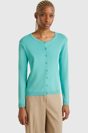 Benetton Benetton, Cardigan Girocollo In Puro Cotone