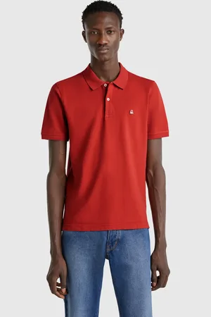Benetton Benetton, Polo Rosso Scuro Slim Fit