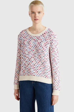 Benetton Benetton, Maglione Reversibile In Misto Cotone