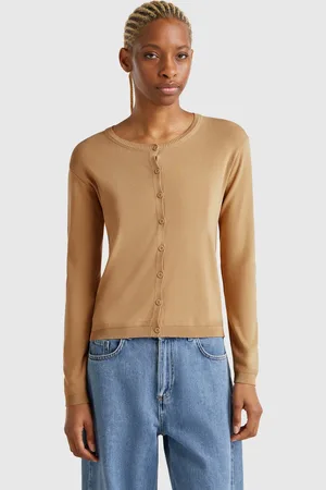 Benetton Benetton, Cardigan Girocollo In Puro Cotone