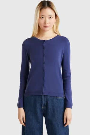 Benetton Benetton, Cardigan Girocollo In Puro Cotone