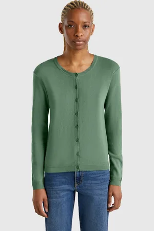 Benetton Benetton, Cardigan Girocollo In Puro Cotone