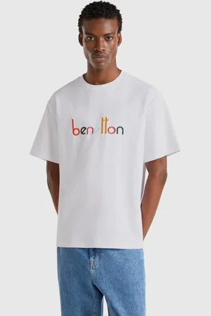 Benetton Benetton, T-shirt Over Fit Con Ricamo Logo