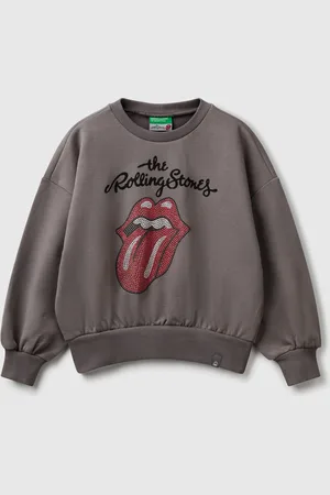 Benetton Benetton, Felpa Oversize "the Rolling Stones" Con Strass