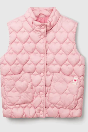 Benetton Benetton, Gilet Imbottito Con Trapuntatura A Cuori