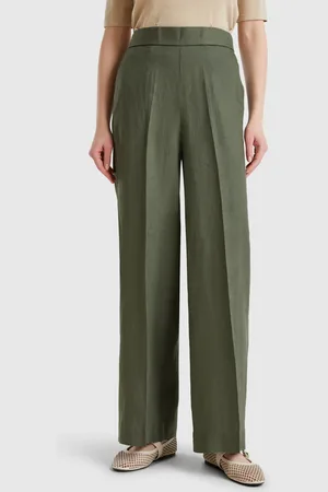 Benetton Benetton, Pantaloni Palazzo In 100% Lino