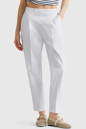 Benetton Benetton, Pantaloni In Cotone Elasticizzato