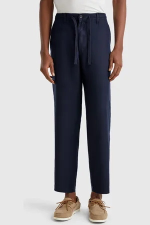 Benetton Benetton, Pantaloni Con Coulisse In Puro Lino