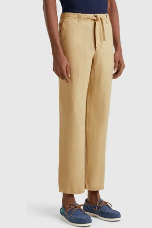 Benetton Benetton, Pantaloni Con Coulisse In Puro Lino