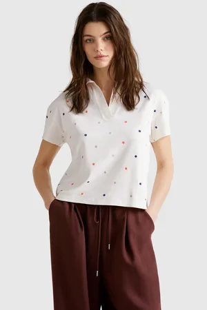 Benetton Benetton, Polo Con Ricamo Fiori