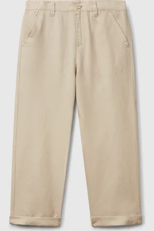 Benetton Benetton, Pantaloni Relaxed Fit In Misto Lino