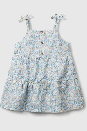 Benetton Benetton, Abito A Balze Con Stampa Fiori