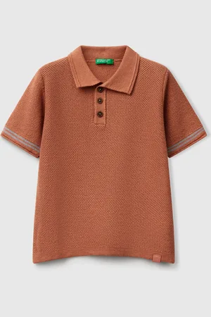 Benetton Benetton, Polo A Manica Corta In Misto Lino
