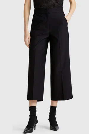 Benetton Benetton, Pantaloni Cropped A Vita Alta
