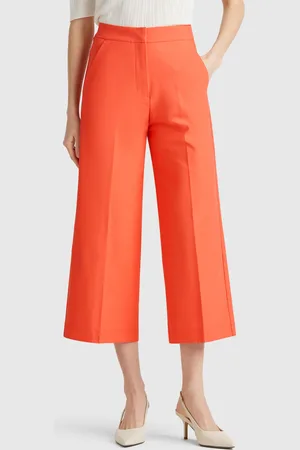 Benetton Benetton, Pantaloni Cropped A Vita Alta