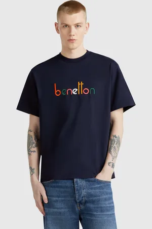 Benetton Benetton, T-shirt Over Fit Con Ricamo Logo