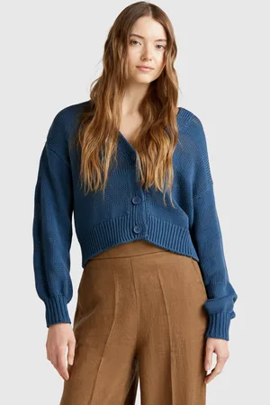 Benetton Benetton, Cardigan Lavorato 100% Cotone