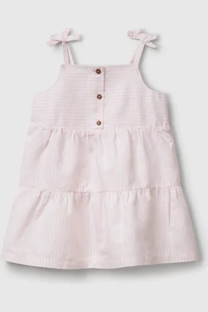 Benetton Benetton, Abito A Balze Con Stampa A Righe