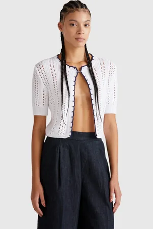 Benetton Benetton, Cardigan Cropped Traforato