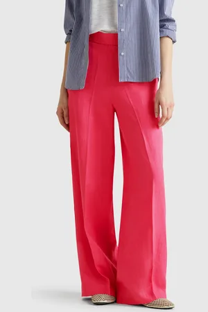 Benetton Benetton, Pantaloni Palazzo In 100% Lino