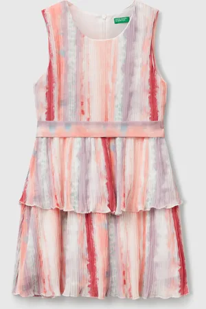 Benetton Benetton, Vestito Plissettato Fantasia