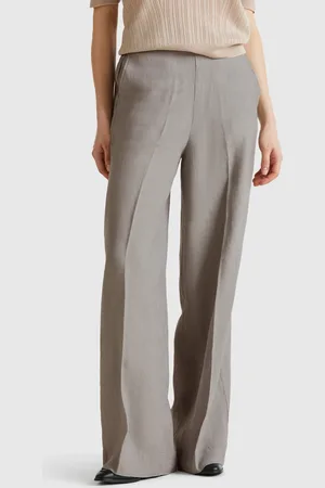 Benetton Benetton, Pantaloni Palazzo In 100% Lino