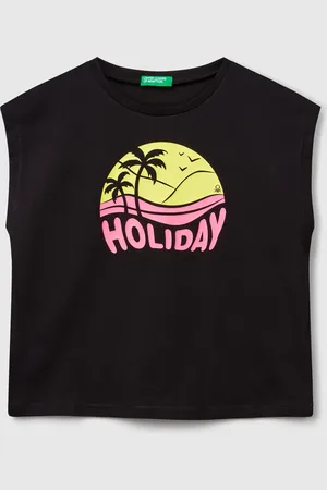 Benetton Benetton, T-shirt Con Stampa Fluo