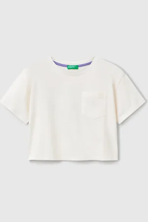 Benetton Benetton, T-shirt Boxy Fit Con Stampa Sul Retro