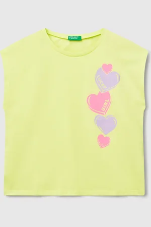 Benetton Benetton, T-shirt Con Stampa Fluo