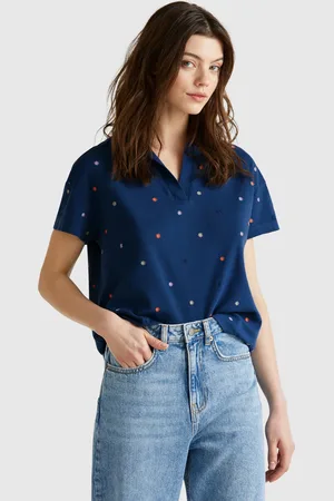 Benetton Benetton, Polo Con Ricamo Fiori