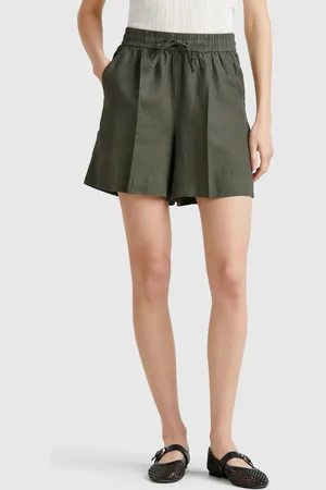 Benetton Benetton, Shorts In Puro Lino Con Coulisse