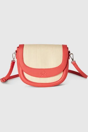 Benetton Benetton, Borsa Tracolla Effetto Rafia