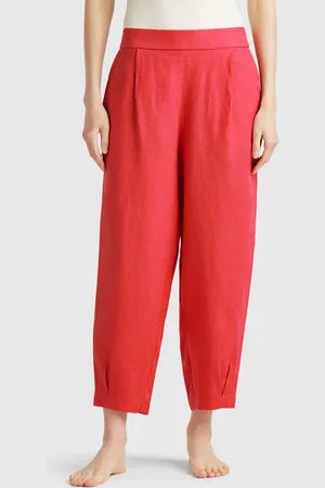 Benetton Benetton, Pantaloni Morbidi In Puro Lino
