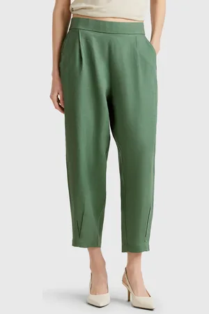 Benetton Benetton, Pantaloni Morbidi In Puro Lino