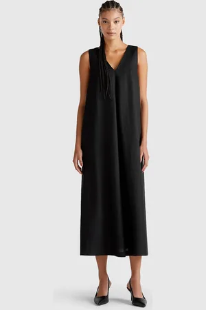 Benetton Benetton, Vestito Smanicato In Puro Lino