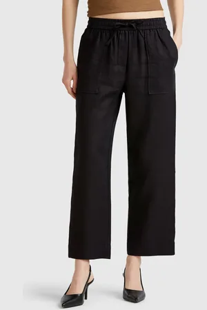 Benetton Benetton, Pantaloni In Puro Lino Con Elastico