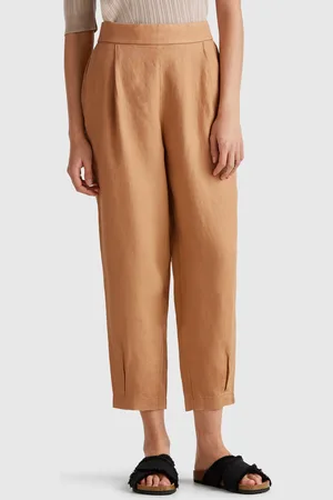 Benetton Benetton, Pantaloni Morbidi In Puro Lino