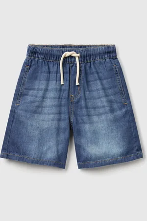 Benetton Benetton, Bermuda In Chambray Con Coulisse