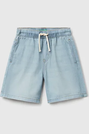 Benetton Benetton, Bermuda In Chambray Con Coulisse