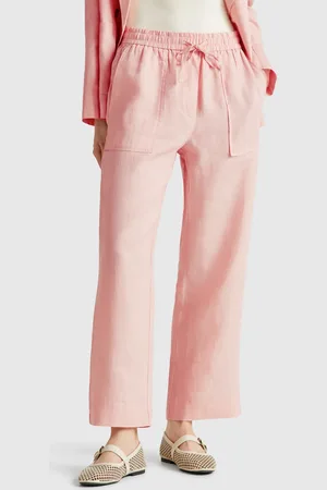 Benetton Benetton, Pantaloni In Puro Lino Con Elastico