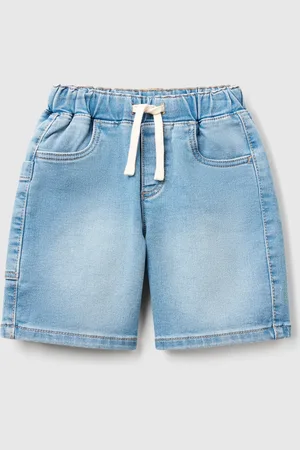 Benetton Benetton, Shorts In Denim Elasticizzato