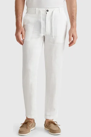 Benetton Benetton, Pantaloni Con Coulisse In Puro Lino