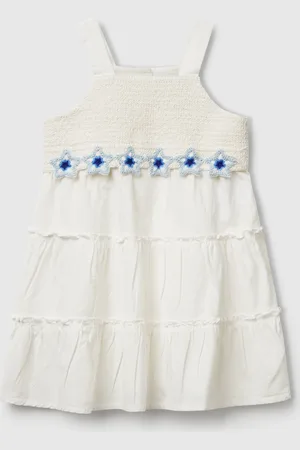 Benetton Benetton, Abito Con Fiori Macramè