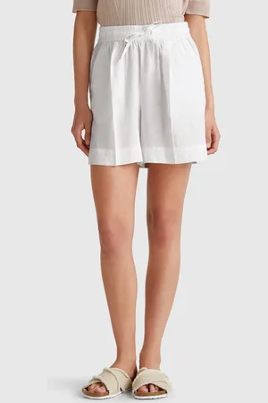 Benetton Benetton, Shorts In Puro Lino Con Coulisse