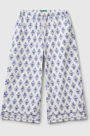 Benetton Benetton, Pantaloni Fantasia Con Gamba Ampia